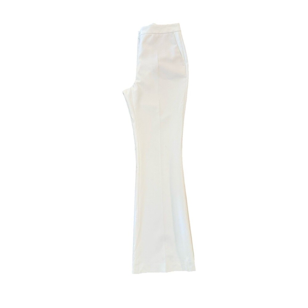 ZARA Cream High Waist Flared Dress Pants Tailored Elegant Made in Spain M NWT